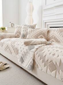 1pc All Season Sofa Cushion Cover, Warm Thickened Sofa Seat Protector, Modern Minimalist Anti-Slip Sofa Slipcover, Dust-Proof And Washable, Soft And Fade-Resistant, Pet-Friendly, Fits L-Shaped Sofa And 1/2/3/4 Seater Sofa