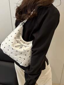 Summer Fresh Holiday Bowknot Crescent Moon Sling Bag, Shoulder & Backpack Multifunctional