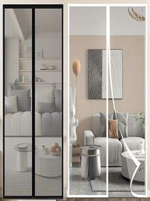 Tenda zanzariera per porta, tenda magnetica antizanzare, 1 tenda bianca antizanzare, tenda magnetica per porta a chiusura automatica, per tenere fuori gli insetti e godere di aria fresca - Sigillatura automatica, senza necessità di foratura, adatta per porte esterne, porte del balcone, porte del cortile, ecc.