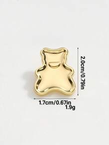 10 Stücke/Pack süße Mini Bär Metallknöpfe, matte Oberfläche, einfaches & modisches Design, geeignet für Mäntel, Pullover, Jacken, Kleider, Taschen, Geschenkboxen, Nähen, DIY Handwerke und Partyzubehör