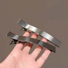 1 件/2 件大号合金鸭夹发饰，时尚日常佩戴，扁平爪夹，爪夹，鸭嘴夹，发夹，发夹，发夹 - 彩色 - 查看 5