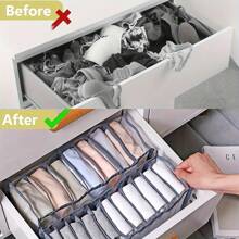 11-fach transparenter Mesh Socken & Unterwäsche Aufbewahrungskasten: PVC Kleiderschrank Organizer geeignet für Zuhause, zum Aufbewahren von Unterwäsche, Socken, Schals, Krawatten, Schulmaterialien