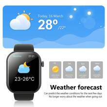 1pc 2.01" Large Screen Upgraded Unisex Smart Watch With Wireless Calling, Message Receiving, Pedometer, Calorie Counter, Alarm, Weather Forecast, Multiple Sports Modes, Customizable Dial, Multi-Functional Smart Watch Compatible With IOS And Android Smartphones