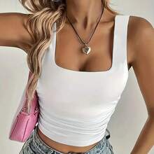 Women's Y2K Sleeveless Tank Tops Fashion Going Out Vest Tops Streetwear - White - View 2