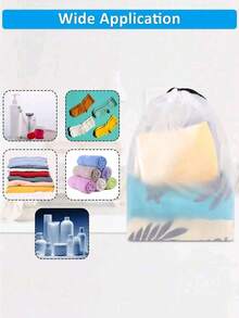 10 个旅行鞋袋，大号透明旅行抽绳鞋袋，防水防尘，便携，用于打包鞋子旅行袋，旅行鞋收纳袋，男女通用靴袋鞋盒鞋收纳盒鞋子收纳配件，旅行度假邮轮夏季假期旅行包旅行用品必备品，适用于大学宿舍家庭学校酒店 - 無色 - 查看 4