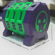 [3 Adjustable Levels] 999HP Life Value Counter, Skeleton Themed Tabletop Game Dice, Card Battle/RPG Game Tool