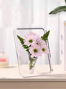 1 Stück Acryl Blumenvase, transparenter Tischblumenhalter, Dekoobjekt für Zuhause, Hydrokultur Pflanzenvase, geeignet für Wohnzimmer, Küche, Bürotisch Dekoration, kreatives Kunstgeschenk