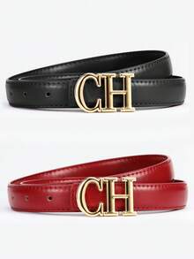 Bộ 3 thắt lưng nữ, khóa chữ chất lượng cao, thời trang đa năng, phù hợp với quần jeans và quần tây, thích hợp cho mùa hè, mùa thu, lễ Halloween và các dịp khác. - Nhiều màu - Xem 11