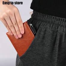 Mini Pocket Notebook, Memo Pad Holder, Includes 3 X 5 Inch Pocket Notebook, Ballpoint Pen, Small Leather Notebook (A7) - one-size - View 7