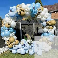Soporte de estructura circular de globos para el piso, kit de estructura de arco de globos florales, estructura de arco de metal dorado apta para decoración de fiesta de cumpleaños, boda, Navidad
