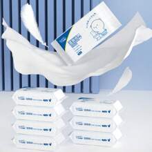 7pcs/Pack Flushable Wet Wipes, Water-Soluble Material Won't Cause Clogging, And Practical, Suitable For Travel, Please Purchase Carefully!