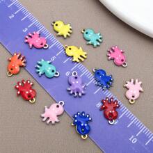 10pcs 9x12mm Cute Enamel Stainless Steel Octopus Charms Mini Cute Marine Life Animal Pendants For DIY Ocean Bracelet Necklace Earrings Jewelry Making Crafts Accessories