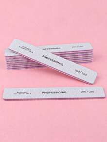 3Pcs Nail Files 100/180 Grit, Professional Quality Nail Sanding Block File Emery Board Nail Buffer Block For Home Salon - Light Grey - View 8