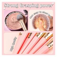 Makeup Brush Set, 48Pcs Makeup BrushesProfessionalfor Beginner, Premium Synthetic Foundation Concealers Powder EyeMake Up Brushes With Makeup Sponge, Pink - Hồng - Xem 4
