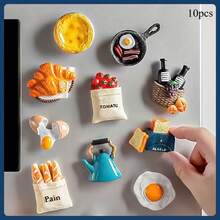 1pc/4pcs/5pcs/5pcs-Style 1/6pcs/7pcs/7pcs-Style 1/8pcs/8pcs-Style 1/9pcs/9pcs-Style 1/10pcs/10pcs-1/11pcs/12pcs/13pcs 3D Realistic Food Magnetic Stickers, Delicious Food Themed Stickers, Creative Fridge Magnets, Decorative Accents For Office, Kitchen, Whiteboard, Storage Cabinet, Dishwasher, Home Decor, Gifts For Friends And Family, Valentine's Day - 彩色 - 查看 35