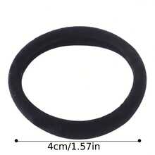100 Pieces - Black Elastic Hair Bands Simple Seamless Elastic Hair Ties QPDL - màu đen - Xem 5