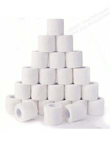 6 Peças Tiras Elásticas Autoadesivas Brancas, Bandas Elásticas Autoadesivas de Tecido Não Tecido Respirável e Flexível, Adequadas para Proteção em Esportes ao Ar Livre, Antiderrapante para Esportes, Manoplas de Bicicleta, Raquetes de Badminton, Etc.