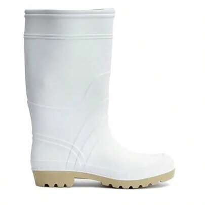 Bota De Hule Unisex Blanca Lluvia Jardinera Duramil Starplus
