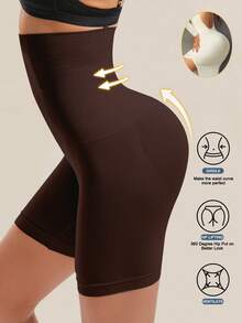 1件装高腰收腹短裤塑身裤收腹提臀塑形内裤女士平腹提臀提臀内裤无痕塑形内衣女士塑形内裤