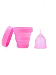 1pc Silicone Menstrual Cup, Leakproof Women\ Period Care Cup, Reusable Alternative To Sanitary Napkins - 彩色 - 查看 11
