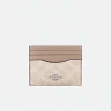 Slim Id Card Case Short Card Holder Wallet In Signature Canvas,CZ286 - Cát Taupe - Xem 2