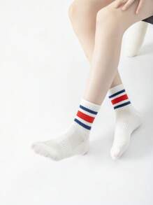 5 Paar gestreifte Mesh Knöchelsocken, modische und vielseitige Sportsocken für Studenten