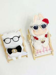 For Labubu Pearl Necklace Decoration. Compatible With Labubu 1st And 2nd Generation. Suitable For Labubu Accessories Dress Up Necklace Labubu & Fashion Dolls, Decorative Pearl Necklace Mixed Colors Perfect Gift For Figure Collectors, Doll Accessories, Playful Design, Cute Figurines, Detailed Craftsmanship - Multicolor - View 7