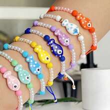 1 Set New Spotted Fish Ceramic Bracelet Suitable For Summer Wear (Ceramic Cracks Are Normal, Not Defective)