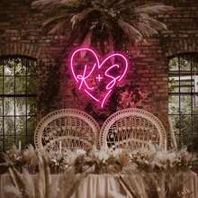 Customized LED Neon Lights - Personalized Wall & Bedroom Decor, USB Powered, Suitable For Weddings, Birthdays, Holidays And Parties./NCustomized Color Heart Shaped Neon Love Sign - USB Powered LED Wall Decor, Suitable For Parties, Valentine's Day And Birthdays.,Colorful,Kawaii,Minimal Chic,Cute,Custom,Personalized,Unique,Ideal Gifts For Him,Ideal Gifts For Her,Boyfriend,Girlfriend,Family,Friends,Nightlight,Neon Lights,Home Goods,Room Decor,Holiday Decor,For Anniversaries,For Birthdays,For Weddings - Style B - View 5