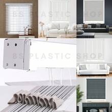 Faux Wood Wooden Window Blinds 50mm Slats With Tape & String Venetian Blind - 白色(帶膠帶) - 查看 2
