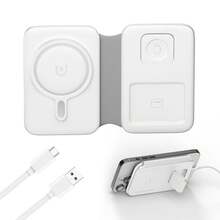 1000mAh 22.5W 移动电源，快速充电功能，2 个 USB-C 和 USB-A 接口，兼容 16、15、14、13、iPad，适合夏季、假期、户外、露营、紧急备用、送给家人和朋友的礼物、生日、磁性、无线便携式充电器适合夏季假期户外旅行/露营和免提紧急备用移动电源送给家人、朋友、生日的礼物移动电源便携式充电器磁性无线 Nan