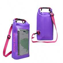 2L/5L Waterproof Dry Bag – Outdoor Crossbody Phone Pouch (2-In-1) With Touchscreen Made Of PVC, Designed For Rafting, Swimming, And Diving. A Portable Waterproof Storage Bag And Phone Case – A Must-Have Accessory For Boating And Kayaking. Perfect For Camping, Beach Fishing, And Water Adventures - Màu tím - Xem 2