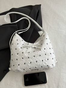 Summer Fresh Holiday Bowknot Crescent Moon Sling Bag, Shoulder & Backpack Multifunctional