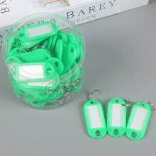 Multifunctional PP Material Key Tag, Writable For DIY Numbers, Can Be Used As A Hanging Tag, Classification Sign, Luggage Key Tag, Etc., To Identify Keychains. School Supplies,Back To School