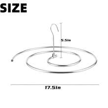 Móc treo quần áo gấp, Giá treo quần áo xoắn ốc cho ga trải giường, Giá phơi đồ giường, Dây phơi quần áo sáng tạo tròn, Có sẵn màu trắng và bạc - Bạc - Xem 3