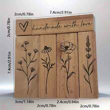 Bộ 6 con dấu họa tiết hoa, con dấu gỗ cổ điển, con dấu thiết kế hoa, con dấu dùng cho sổ lưu niệm, con dấu nhật ký, con dấu gỗ, con dấu thủ công, con dấu gỗ làm bằng tay, con dấu tự làm, dùng để viết thư cho bố/mẹ/bạn bè, trang trí bằng con dấu hoa. - Nhiều màu - Xem 5