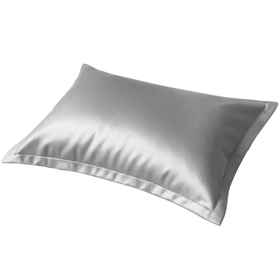 Satin Pillowcase With Silk Tabs Soft Luxury Anti Frizz 50x70cm Pillow Cover Unit Pillowcase Bed Decoration Color - Xám - Xem 1