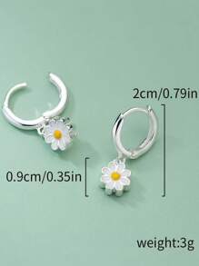 1 Paar Gänseblümchen Ohrklemmen, süß und geeignet für Frauen zum Tragen bei jedem Anlass