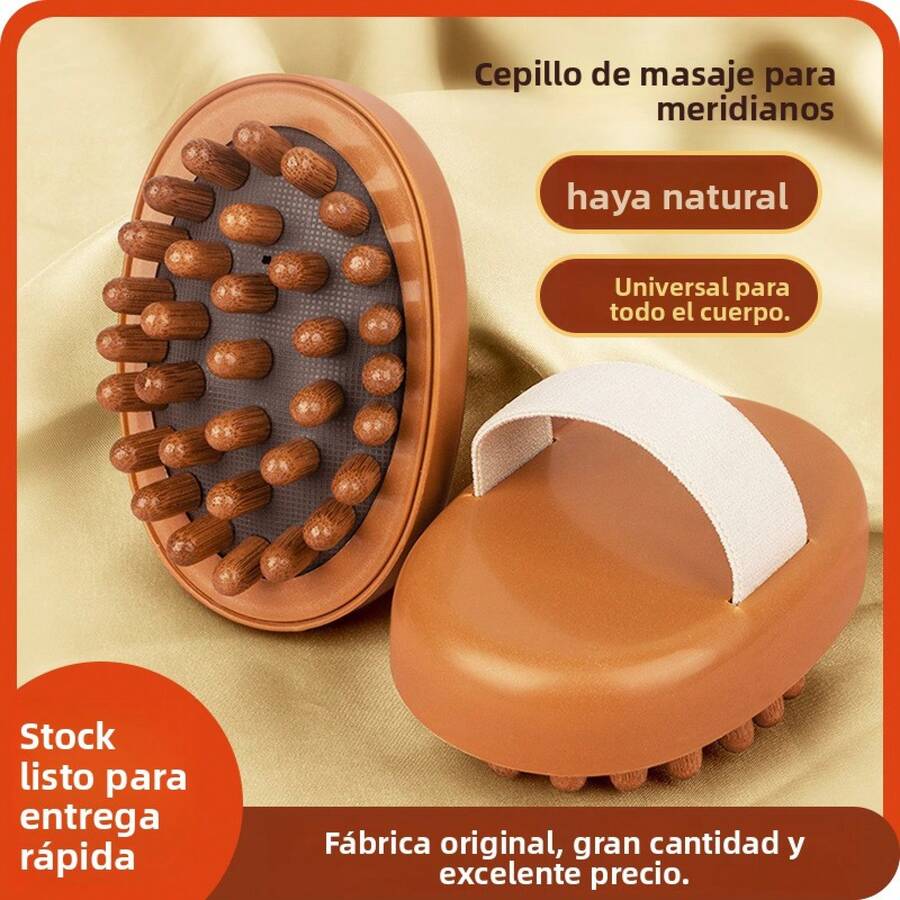 Cepillo de Masaje Universal para Todo el Cuerpo Meridian, Cinturón de Frotamiento Abdominal, Artefacto de Limpieza de Pulso, Masaje, Reducción de Grasa, Adelgazamiento de Piernas, Cepillo Meridian - Caqui - Ver 1