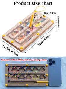 Wooden Magnetic Mushroom Maze, Wooden Color Classification Maze, Montessori Color And Number Classification Board, Montessori Fine Motor Skills Toys, Magnetic Toys, Magnetic Games, Suitable For Children Aged 3+