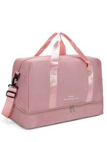 Large Capacity Overnight Travel Bag, Gym Sports Yoga Tote, Wet And Dry Separate Weekend Handbag With Shoe Compartment, Casual Shoulder Bag For Business, Vacation, Outdoor, Skiing, Fitness, Labor Protection And Delivery Bag For School School Accessories School Stuff