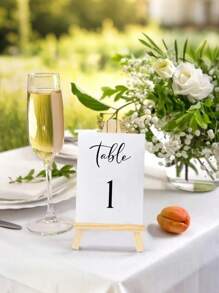 10 Pcs Wooden Mini Easel Frames Suitable For Photos, Handmade Cards, Table Signs, Business Cards, Signs, Gift Desktop Triangle Display Stand, Wedding Table Card Stand Bracket, Painting Crafts, Mini Display Stand, Home And Office Accessories, Home Decor, Room Decor