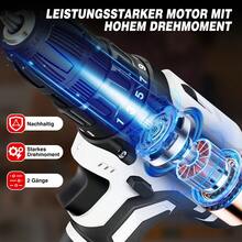 Vandise 21V Cordless Drill Driver & Screwdriver Hammer Drill Kit - 45Nm Max Torque, 2-Speed, 25+1 Torque Settings, 3/8" Chuck, LED Work Light, Includes 2 X 1.5Ah Lithium-Ion Batteries & Charger, Carry Storage Case - Perfect For Home DIY, Construction & Garden Projects - trắng - Xem 10