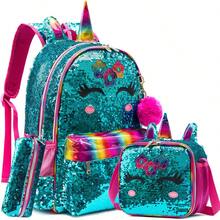 3PCS Backpack For Girls Backpacks For Elementary Preschool Students Kids School Cute Backpack With Lunch Bag And Penbag Back To School - 119 Girls Combination Schoolbag - View 11