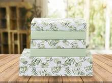 Luxury Soft Bed Sheets Palm Leaves Pattern - 1500 Premium Hotel Quality Microfiber Softness Wrinkle And Fade Resistant (6-Piece) Bedding Set, Queen, Palm Leaves - 橄欖綠 - 查看 1