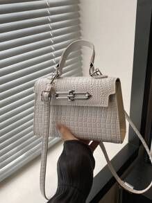 Fashionable New Solid Color Flip Metal Buckle Mini Handbag, Classic And Versatile Elegant Checkered Indentation Square Women's Shoulder Crossbody Bag, Suitable For Shopping, Wallets, Shopping, Young Women, College Students, Newcomers, And White-Collar Workers. They Are Very Suitable For Offices, Universities, Work, Business, Commuting, Outdoor Activities, Travel, And Outings