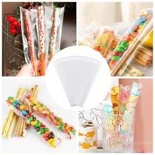 2x10 Inch SelfSealing Pretzels Individual Bags 200 Pcs Food Safe Pretzel Rod Candy Wrapping Bags For Chocolate Cookies Popsicles Gifts Transparent Individually Wrapped Packaging - as pic - View 7