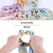 Scrunchie Hair Accessories - Chiffon Hair Scarf Bandana, Scrunchies, Ribbons, Ponytail Holders, And Bow Scrunchies For Women (6PCS) - NO9A - 查看 3
