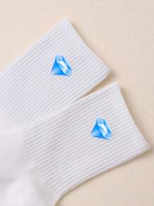 1 Pair Solid Color Versatile Socks, Breathable, Comfortable, Absorbent Short Socks Suitable For Daily Wear, Sports, Office, Casual Style, All Seasons Valentines