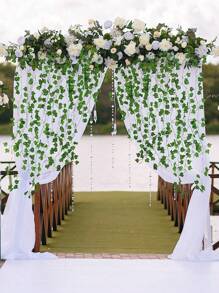 1/12/24PCS Artificial Plant Green Ivy Sweet Potato Leaf Vine UV Resistant Leaf Rattan Creeper Leaves Vine Hanging Garland DIY Durable Fake Flowers Plants For Outdoor Garden Wedding Party Home Decor, Bedroom Wall Decor, Greenery Decoration, Window, Windowsill,Yard Decor, Bedrooms, Gardens, Balconies, Swing Frames, Shopping Malls, Stair Decoration, Valentine Day, Gift Gifts Birthday Graduation Jungle Theme Party,Christmas